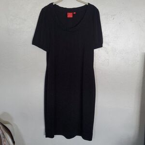 Oscar De LA Renta Black Scoop Neck Dress Size 4
